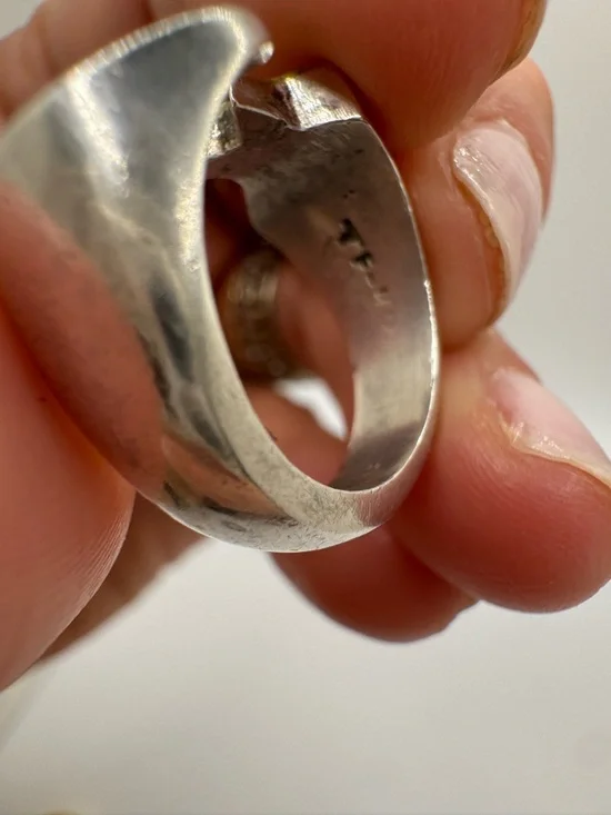 Vintage Moon and Star Mexico 925 Silver Ring - Picture 11 of 14